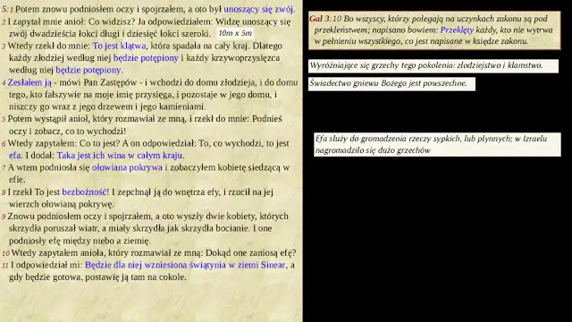 Księga Zachariasza 5 do 8
