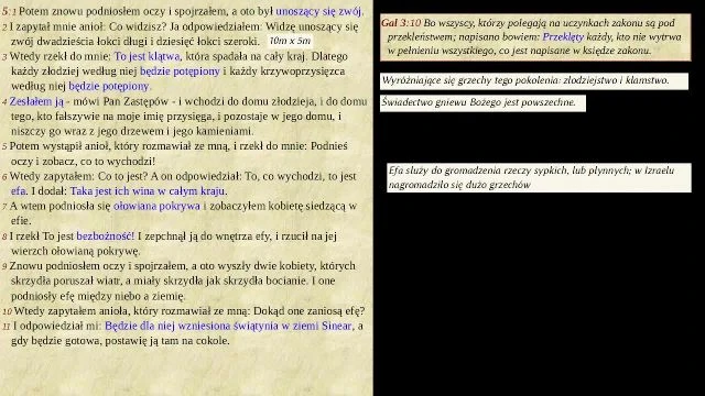 Księga Zachariasza 5 do 8
